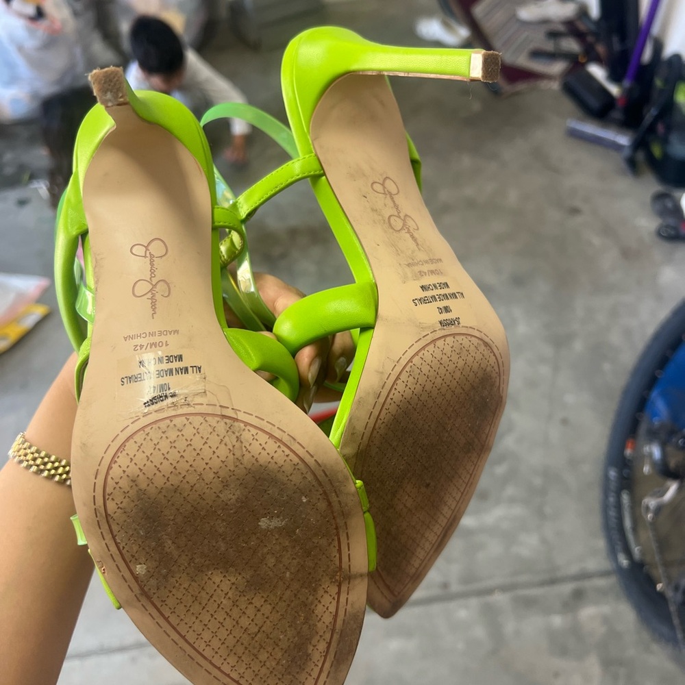 Jessica Simpson Neon Green Strappy Sandals - Picture 3 of 4